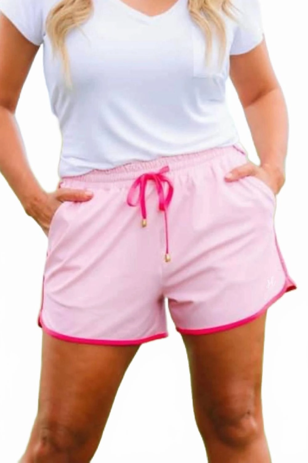 Comfortable Stretch Abrasion Dispersing Weave Think Everyday Shorts In Pink