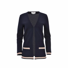 Thom e Cotton Women's Cardigan Yarn Dyed Fabric