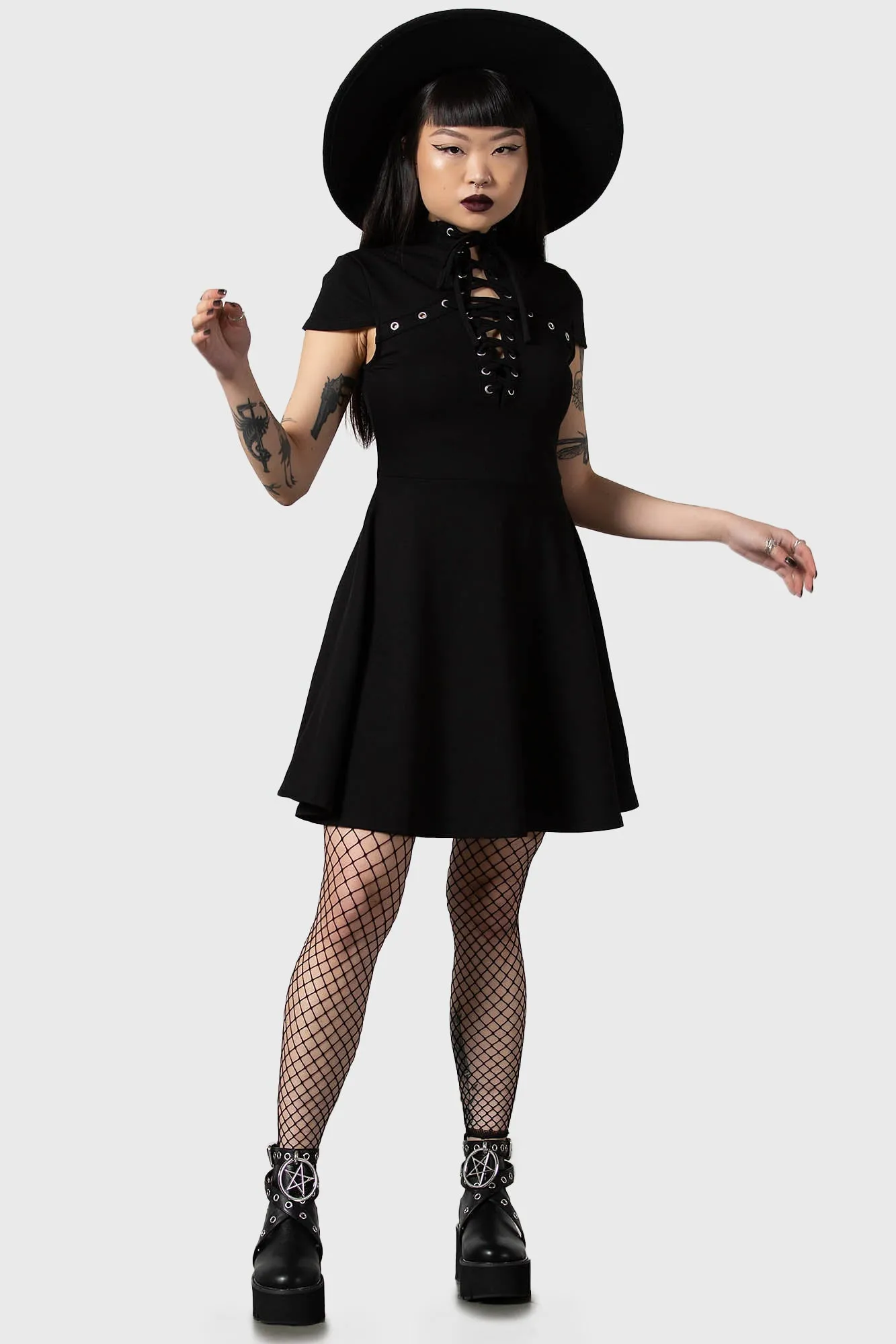Tied Up Skater Dress Professional Comfort Smart Layering