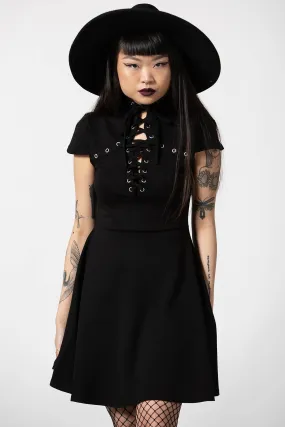 Skin Tone Tied Up Skater Dress