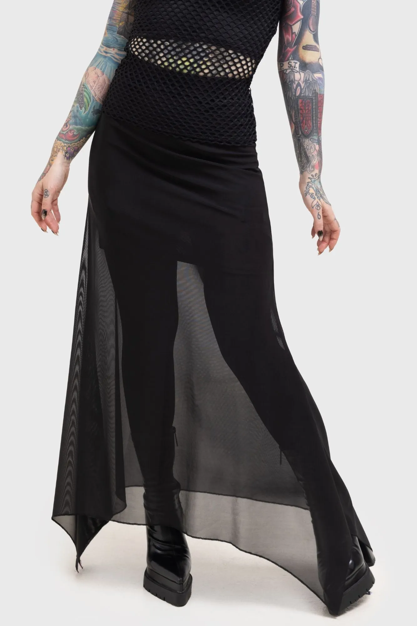 A line Collaboration Piece Death Star Maxi Skirt