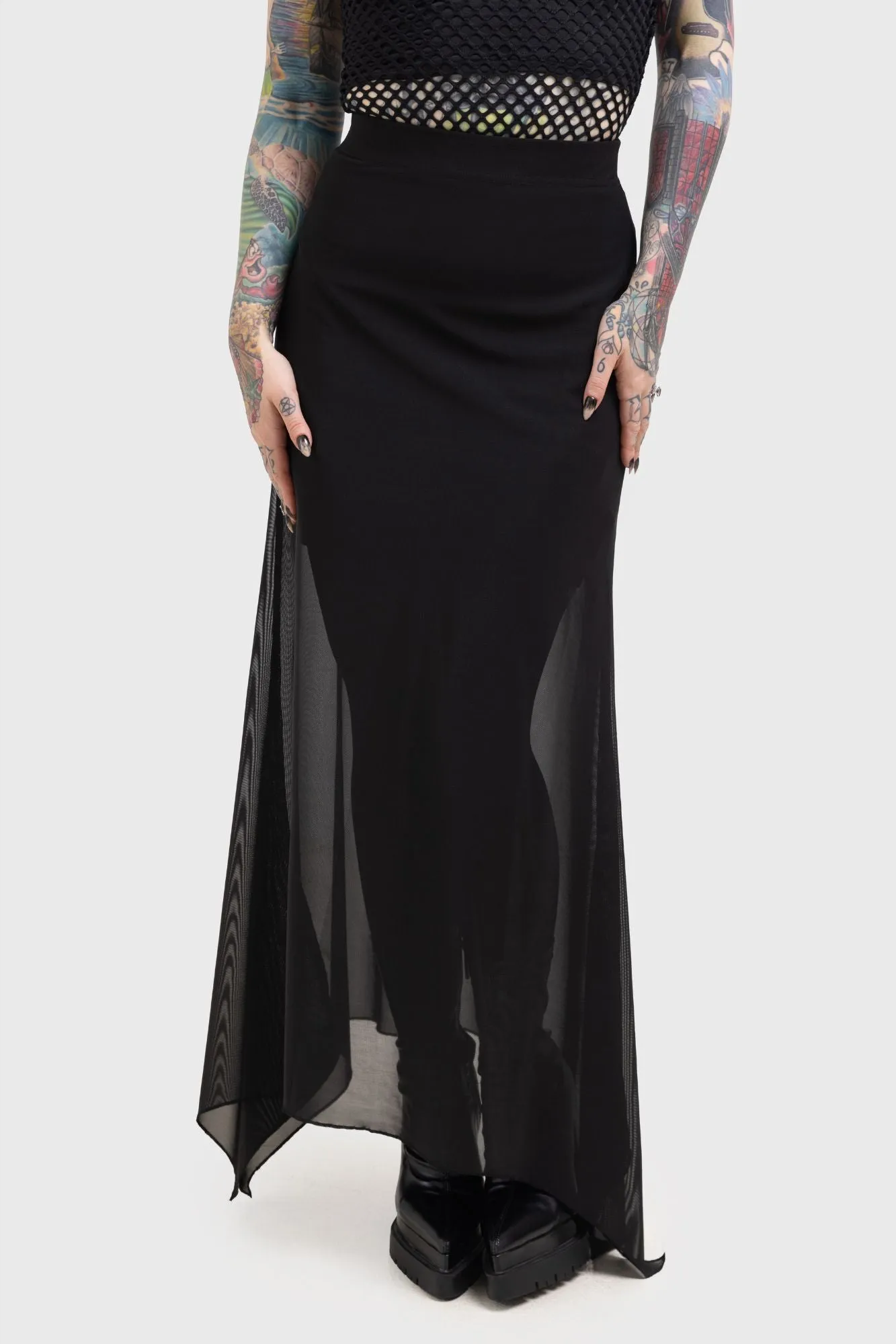 beaded embellishment Death Star Maxi Skirt