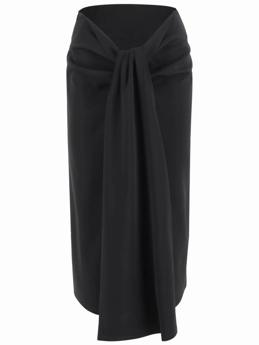 Matte Texture Neutral Tone Sablier Skirt