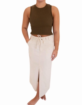 Women's Bon Voyage Skirt In White Versatile Wear Autumn Stroll