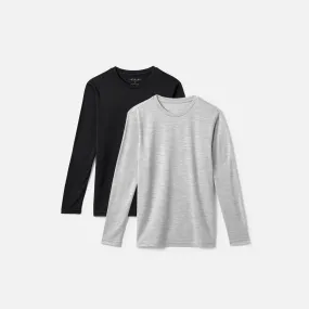 Men??s 2 Pack //  Long Sleeves Compact Collar Stay