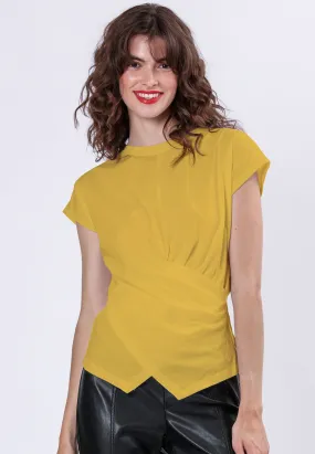 Ribbed Collar Design TIME T-SHIRT BUMBLEBEE