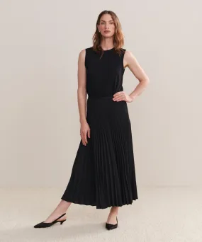 Knitted Fabric Pleated Skirt
