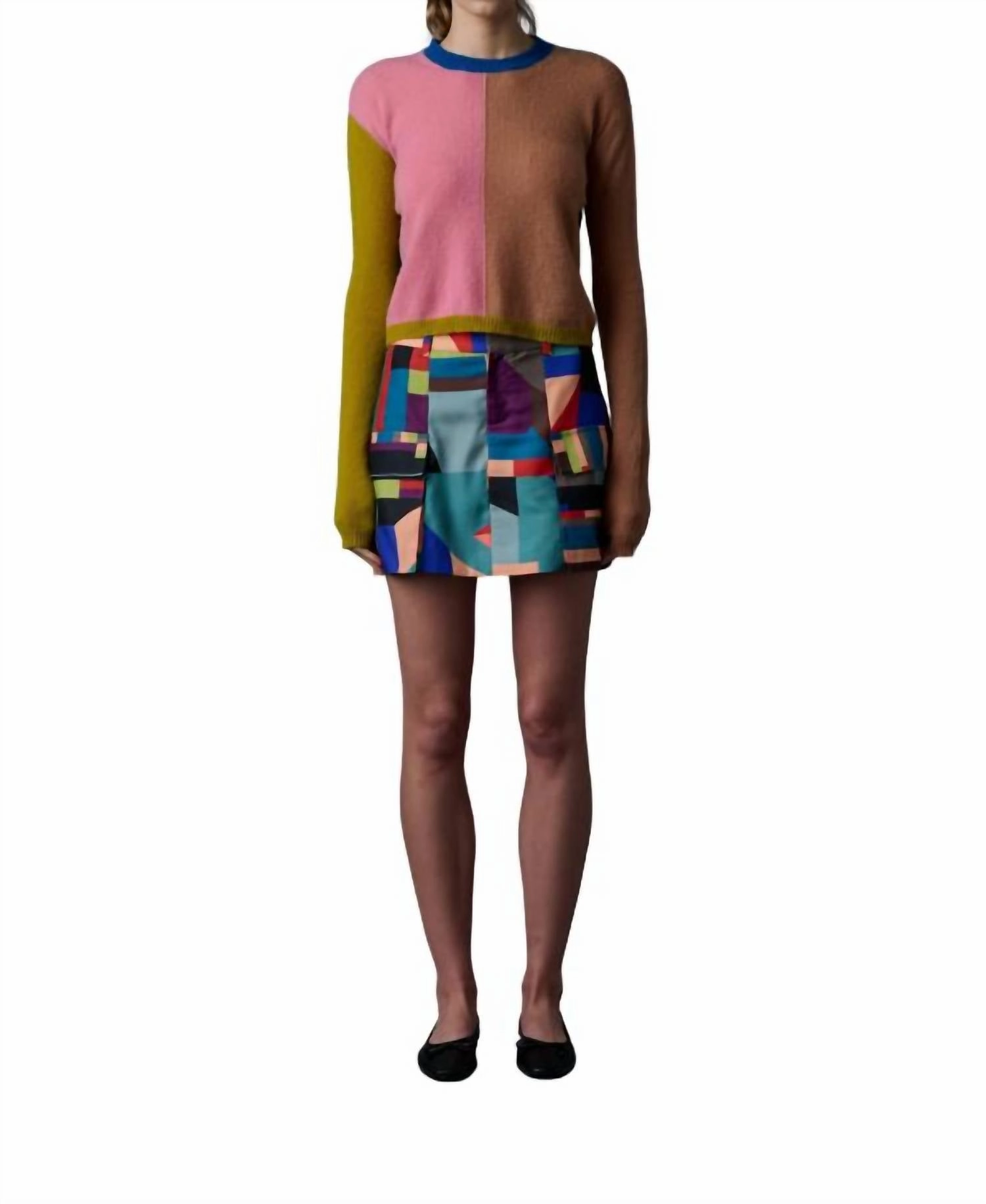 Mondrian Sweater In Multi Comfortable Layer