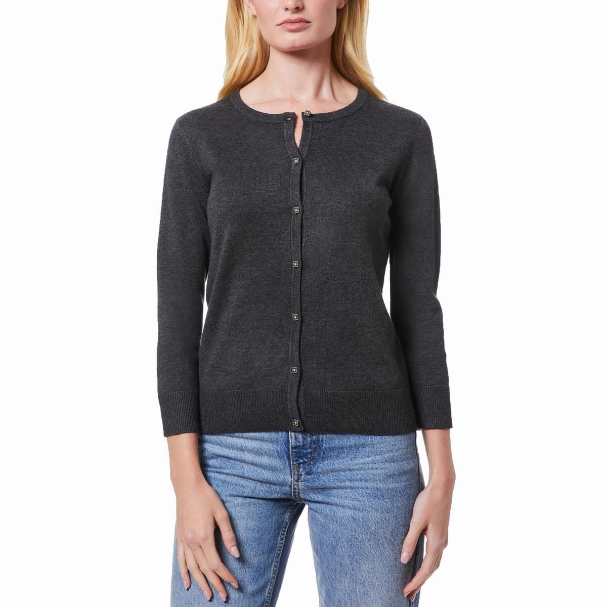 Womens Button Knit Cardigan Sweater Essential Knit Style