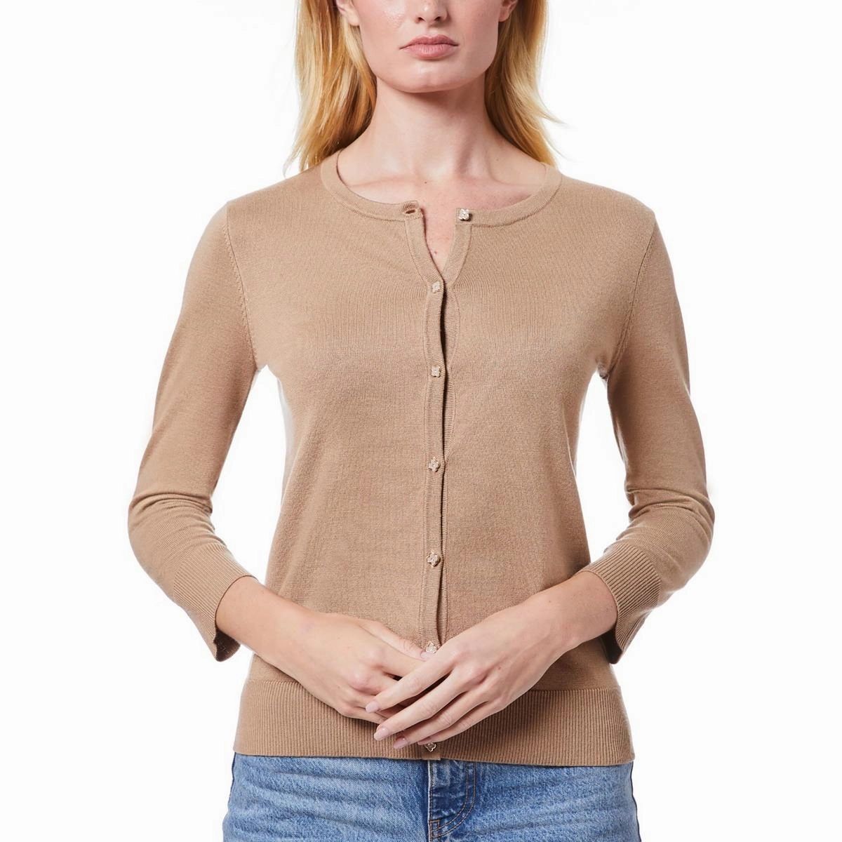 Womens Button Knit Cardigan Sweater Simple Warmth