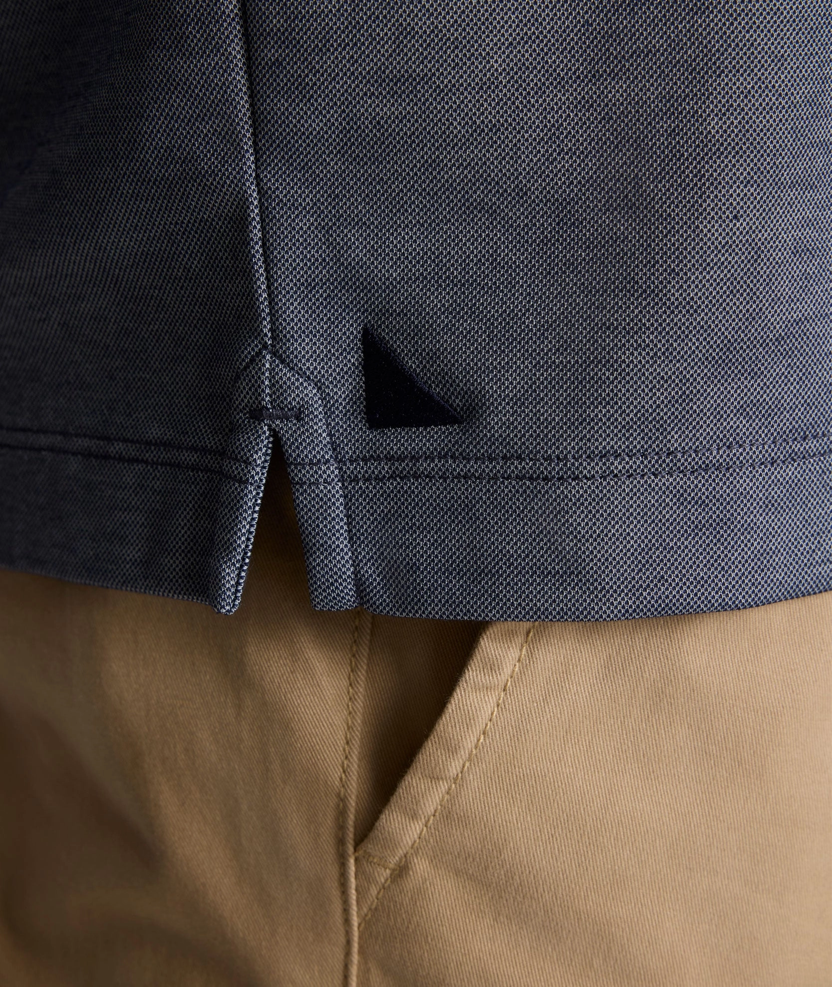 Timeless Look Layered Style Tipped Performance Long-Sleeve Polo