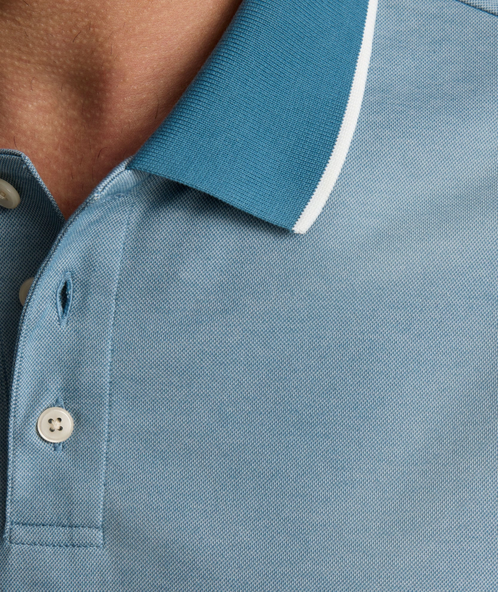 Sleek Wear Tipped Performance Long-Sleeve Polo