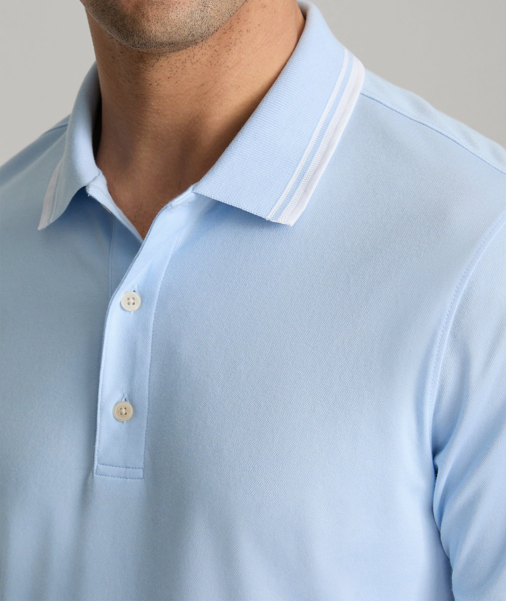 Tipped Performance Polo Tagless Design