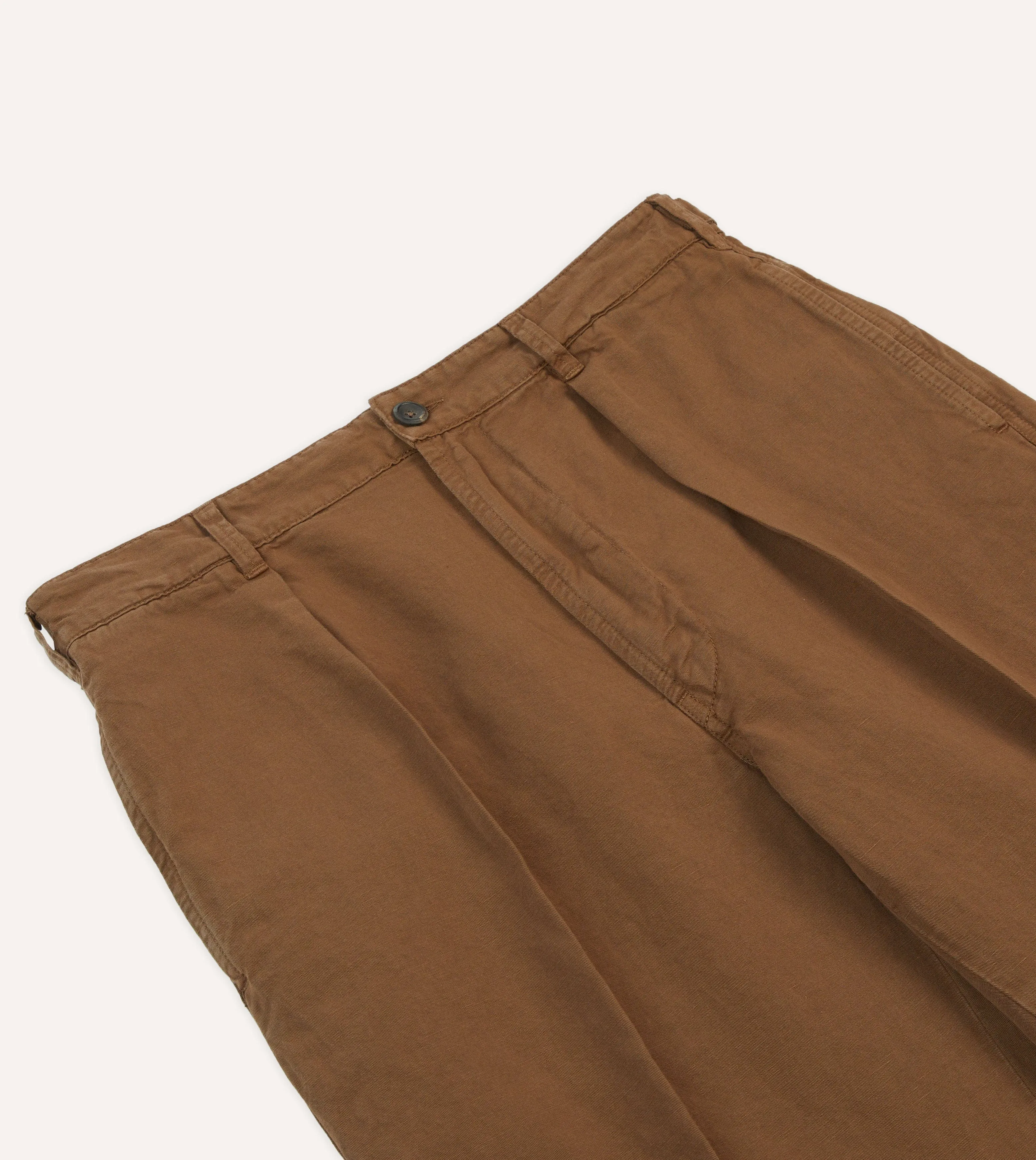 Tobacco Cotton Linen Games Trousers Flexible Use Soft Waist