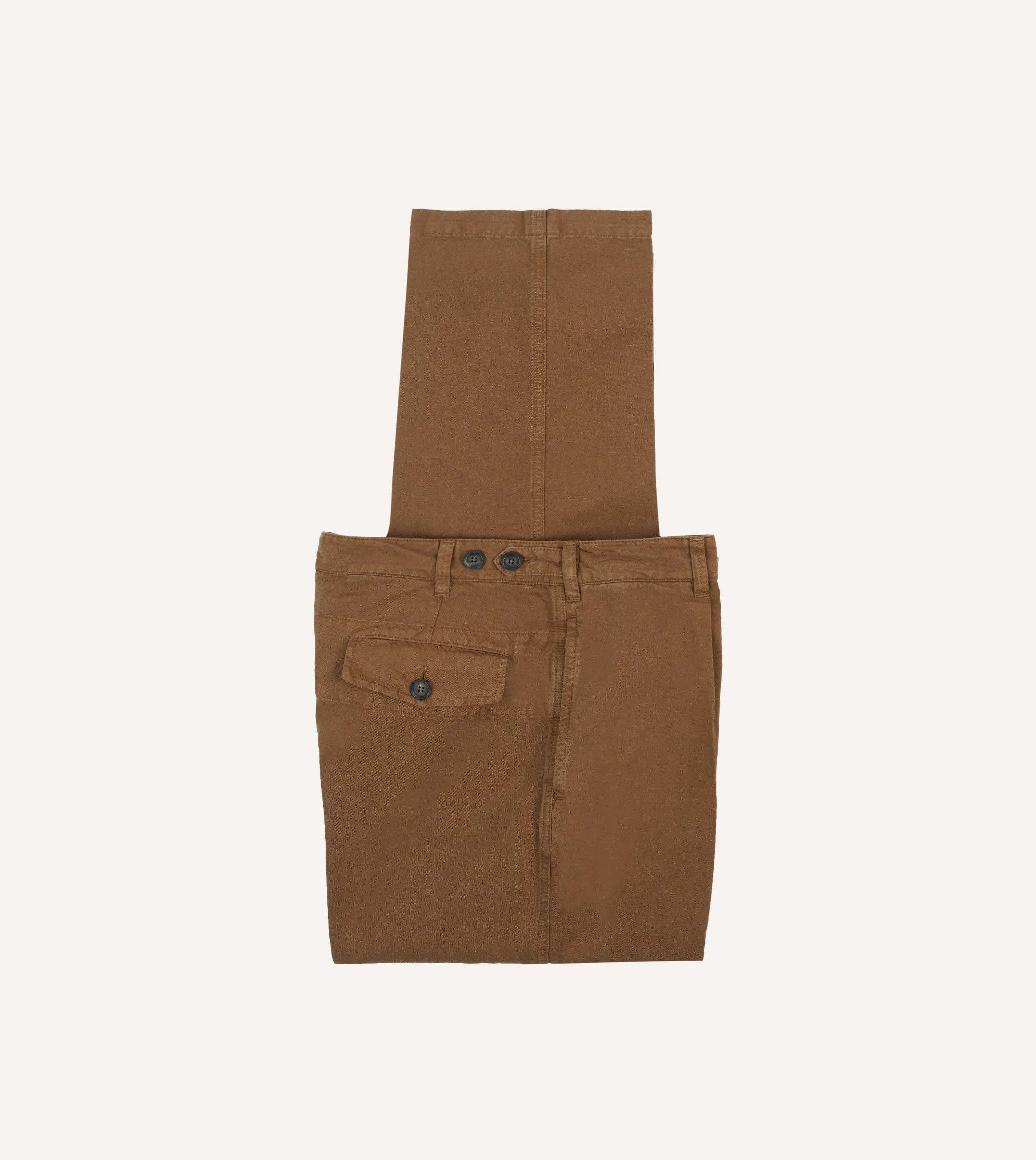 Tobacco Cotton Linen Games Trousers Sporty Cut