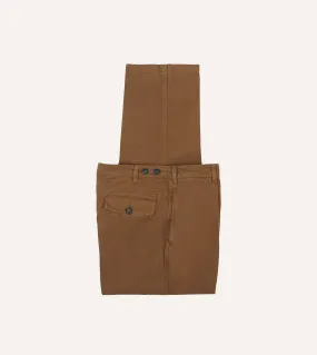 Tobacco Cotton Linen Games Trousers Sporty Cut