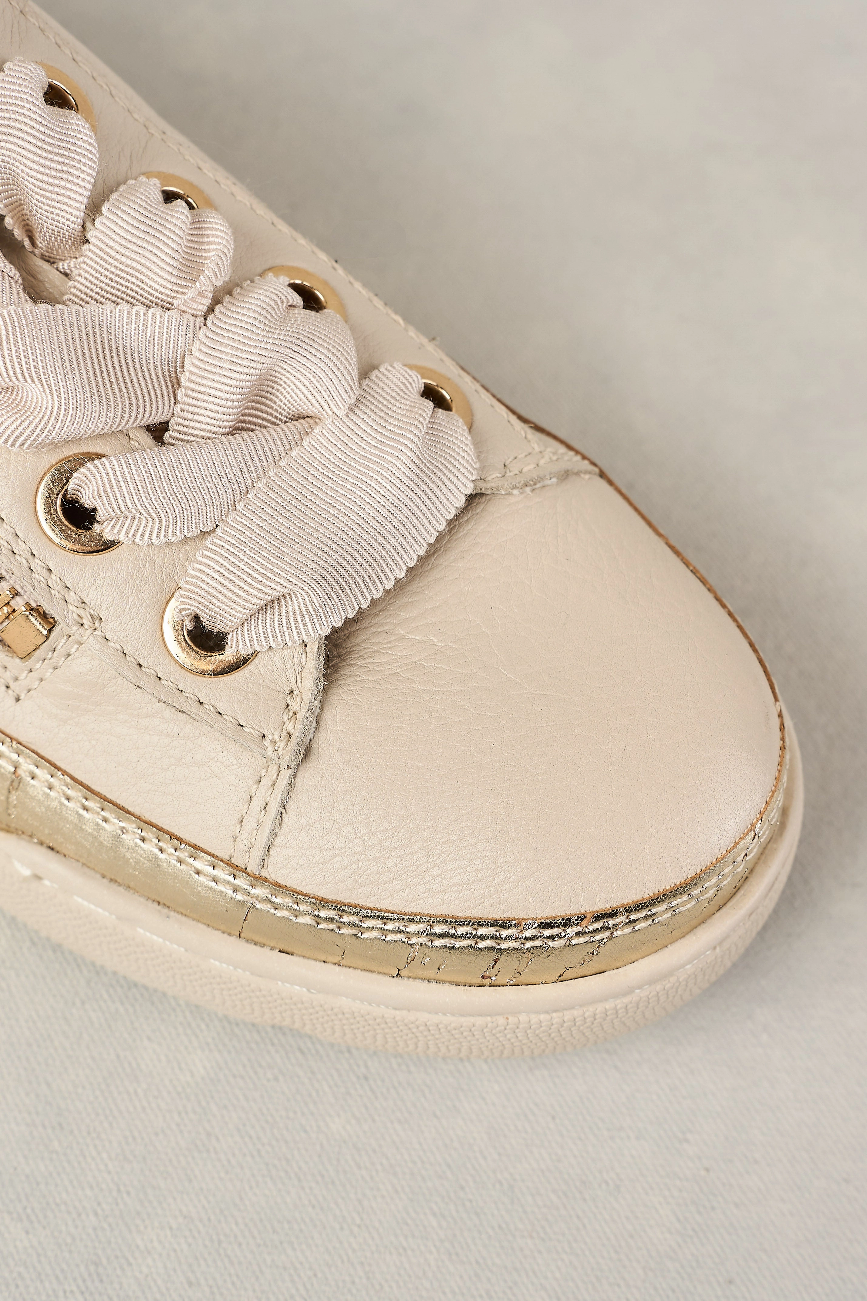 Talina Leather Sneaker - Almond Daily Runs Endurance Sole