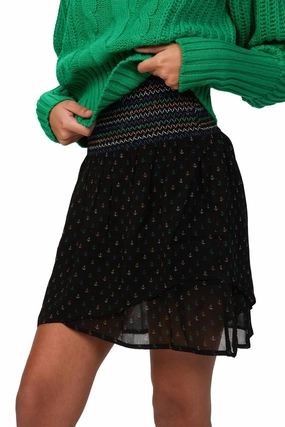 Town Skirt In Black Detachable Detail