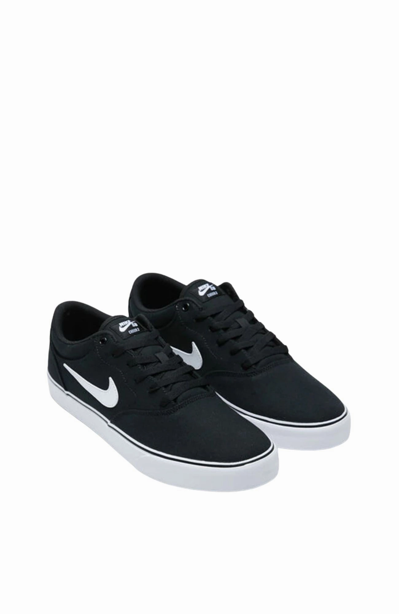 Perforated Upper Design Adaptive Motion Nike SB Chron 2 Black White