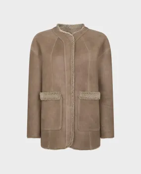 Short Cocoon Reversible Jacket Anti Pilling Fabric