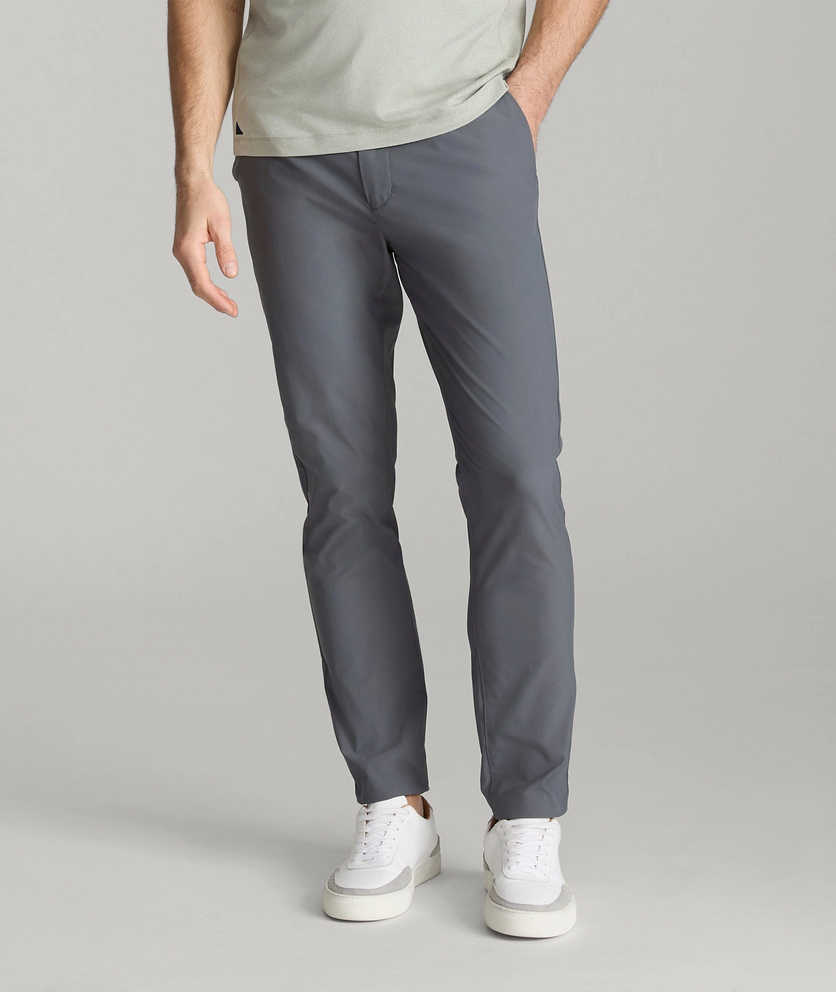 Tailored Silhouette Secure Waistband Traveler Tech Pants