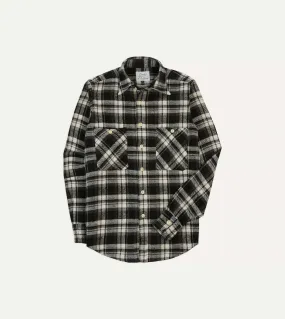 wrinkle free Versatile Layering Drake's by A. Levine Black Check Cotton Two-Pocket Work Shirt