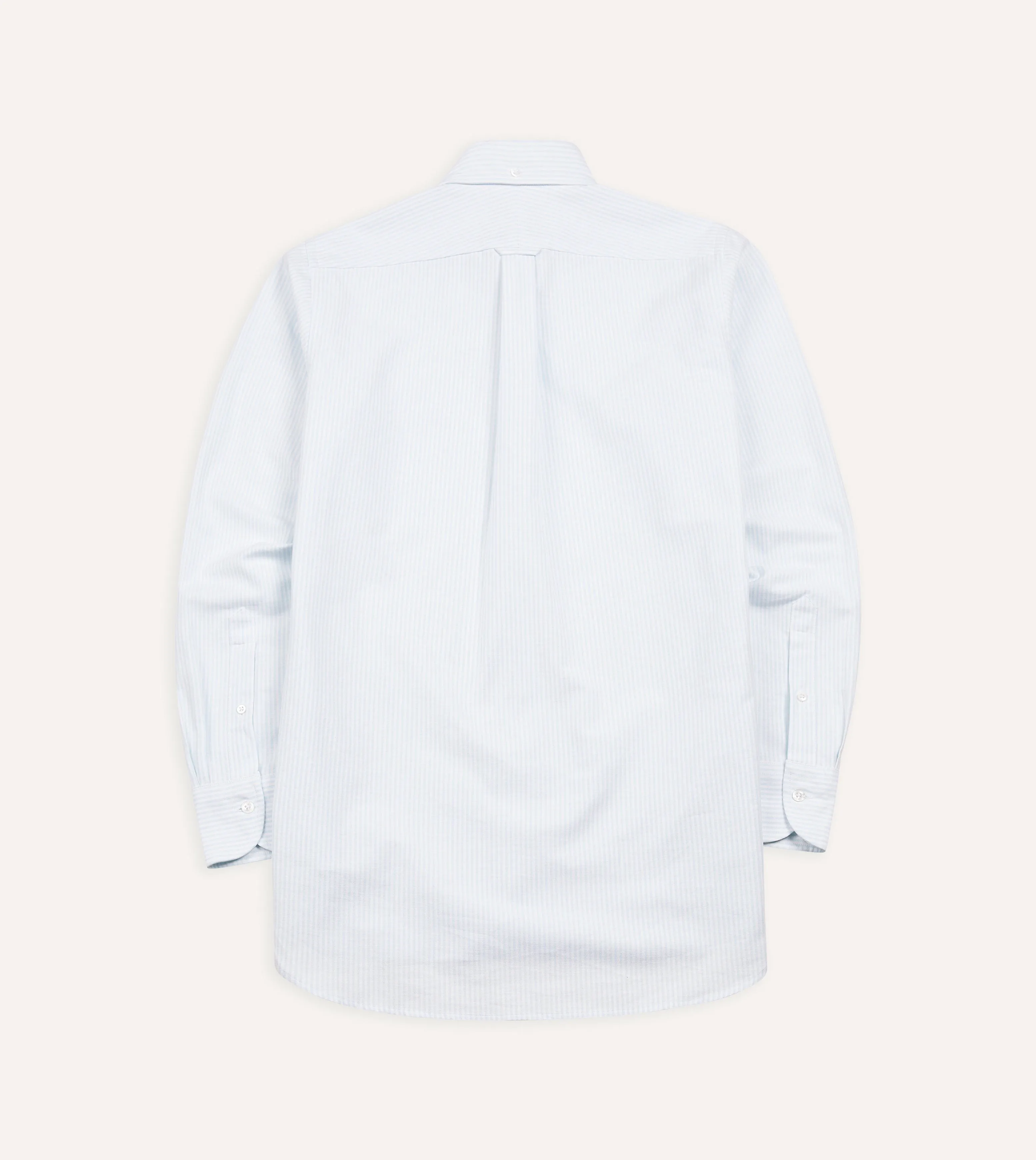 Sky Ticking Stripe Cotton Oxford Cloth Button-Down Shirt Functional Wear