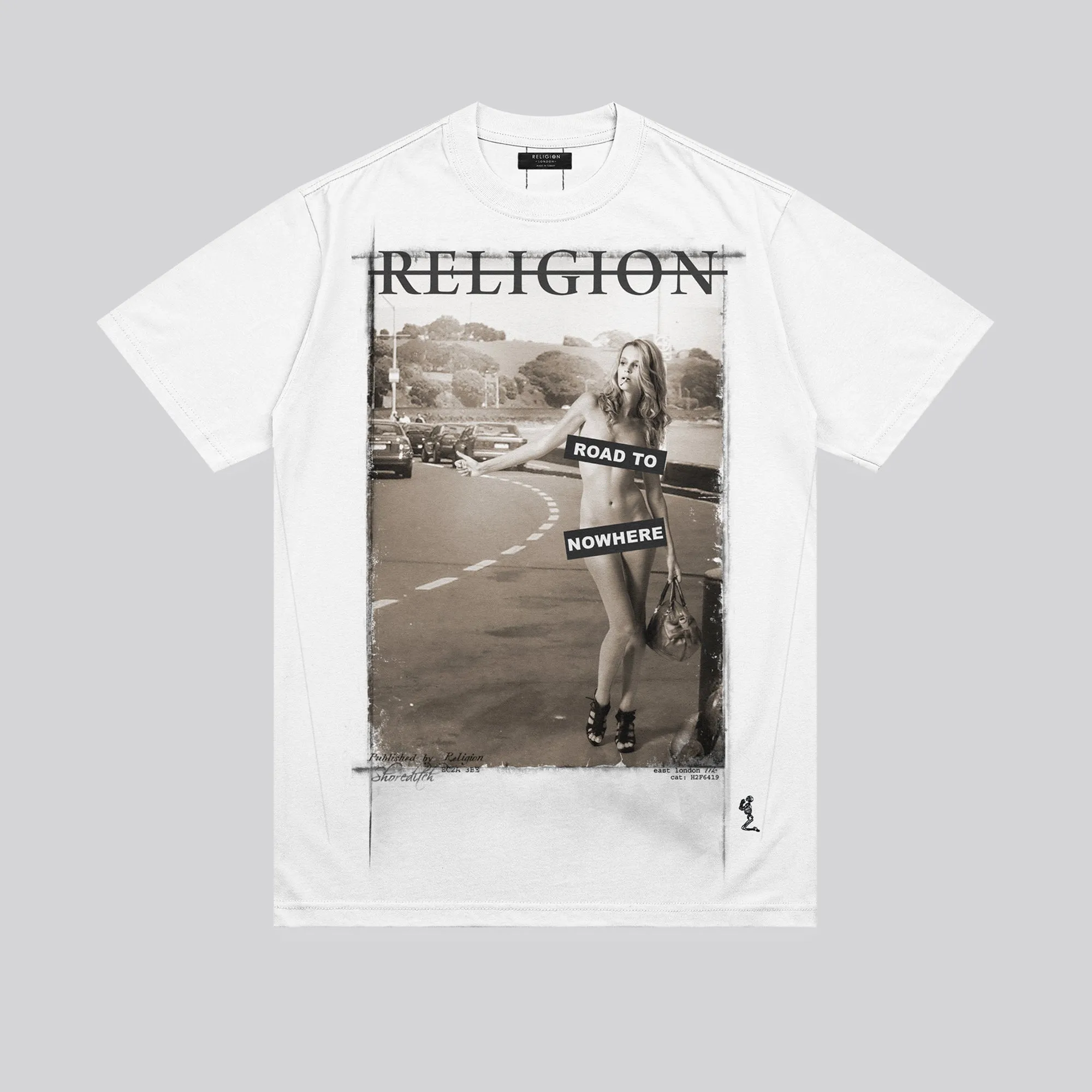 Smart Fashion ROAD TO NOWHERE WHITE  T-SHIRT
