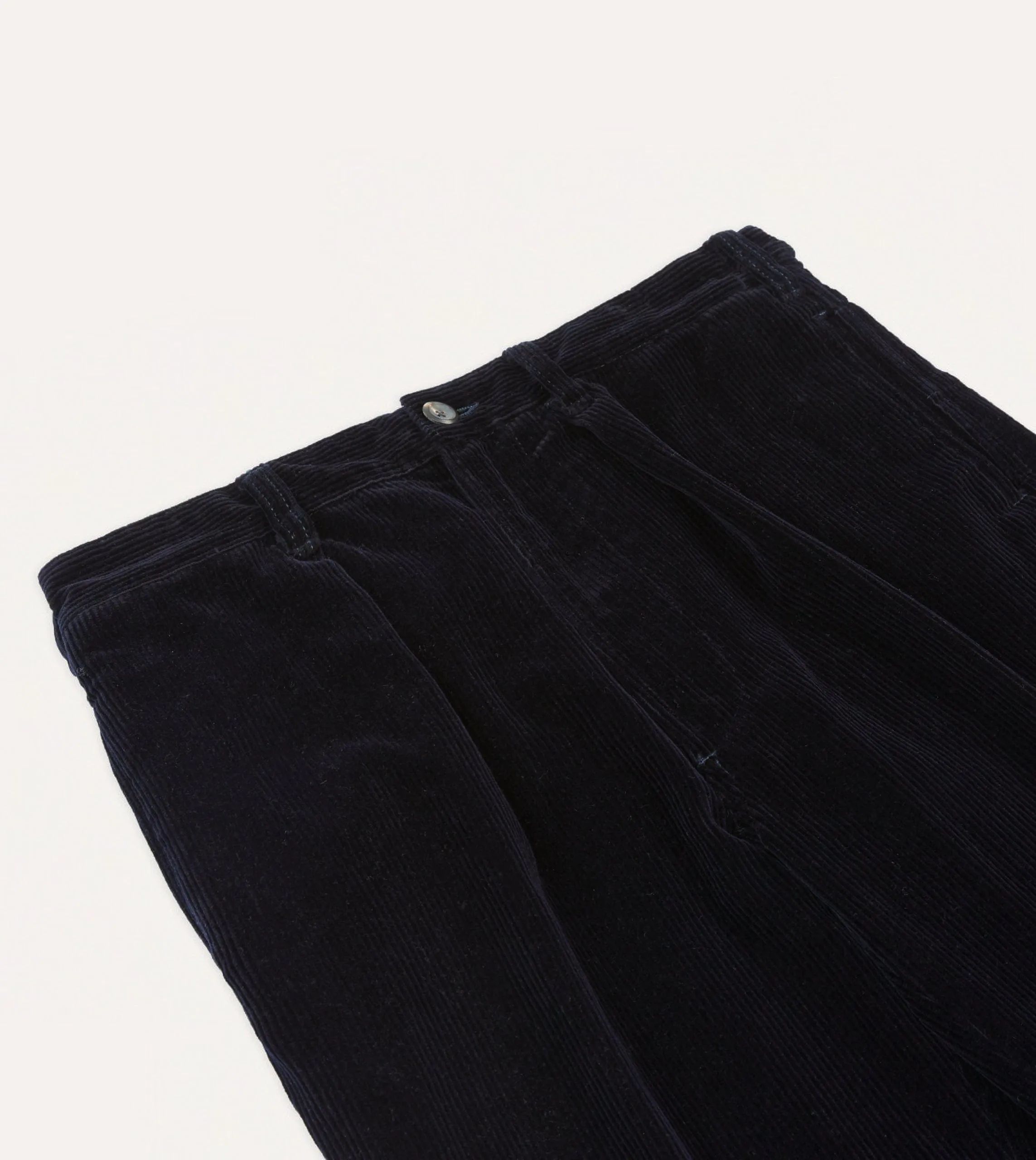 Navy Cotton Corduroy Games Trousers No Bunching