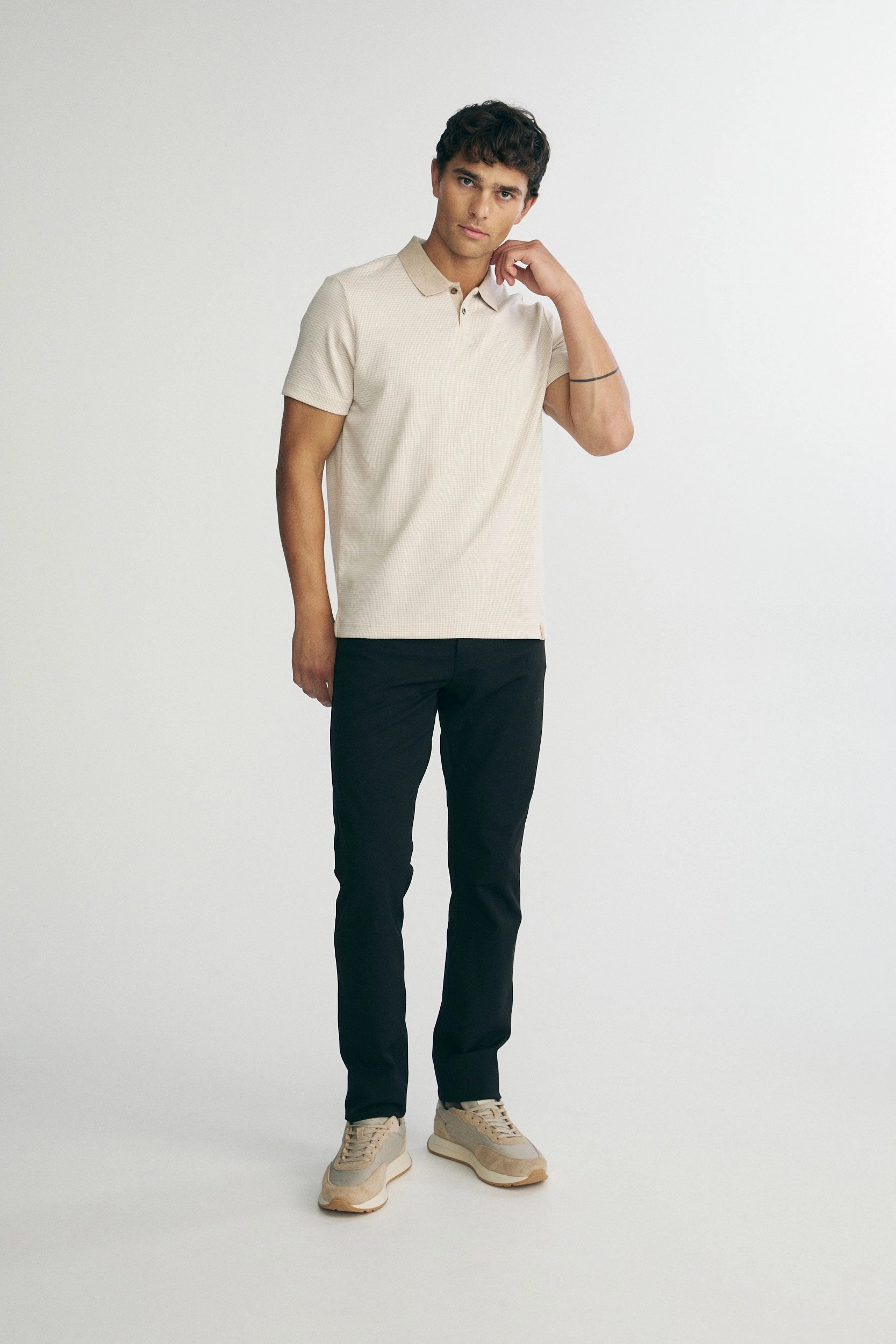 Urban Comfort Lightweight Material Houndstooth polo