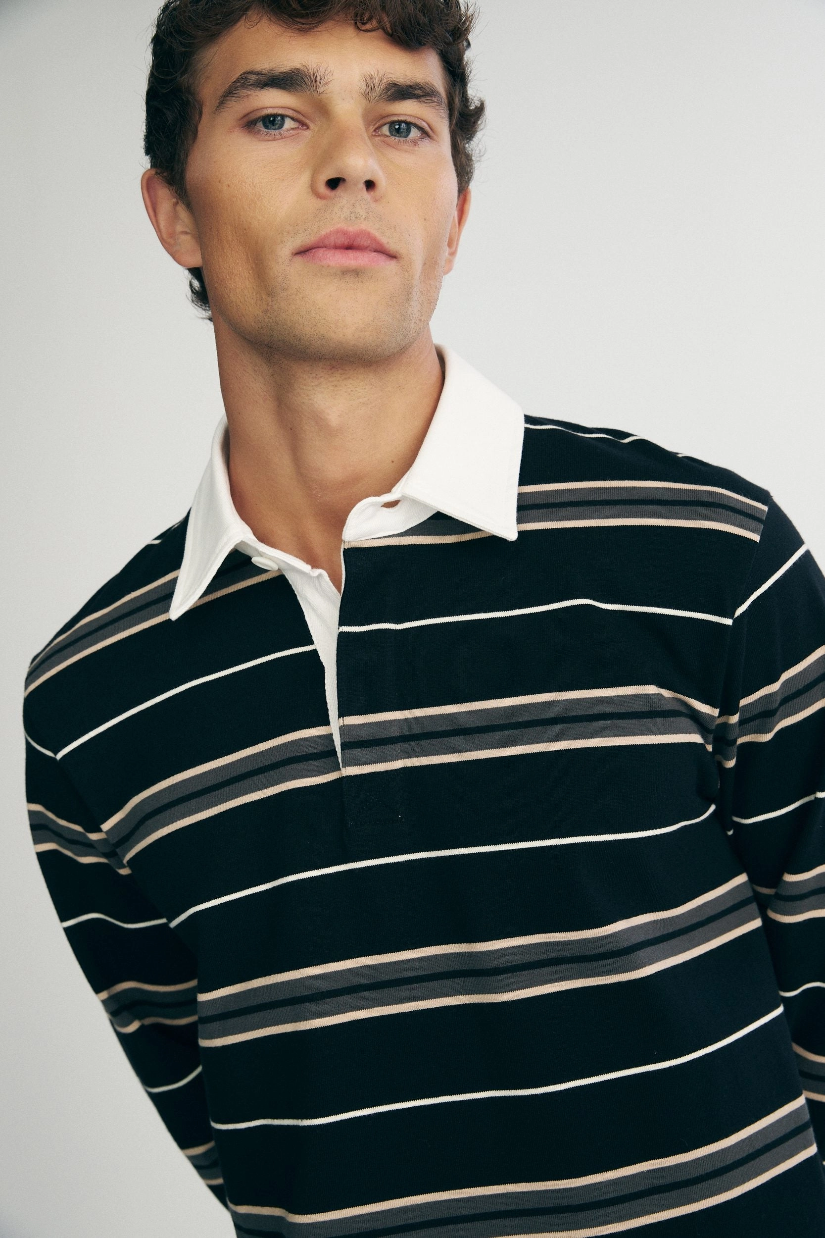 Elegant Layer Urban Comfort Long-sleeve rugby polo