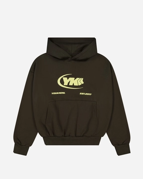 Windproof Inner Layer Drop Shoulder Design Icon Hoodie | Seaweed