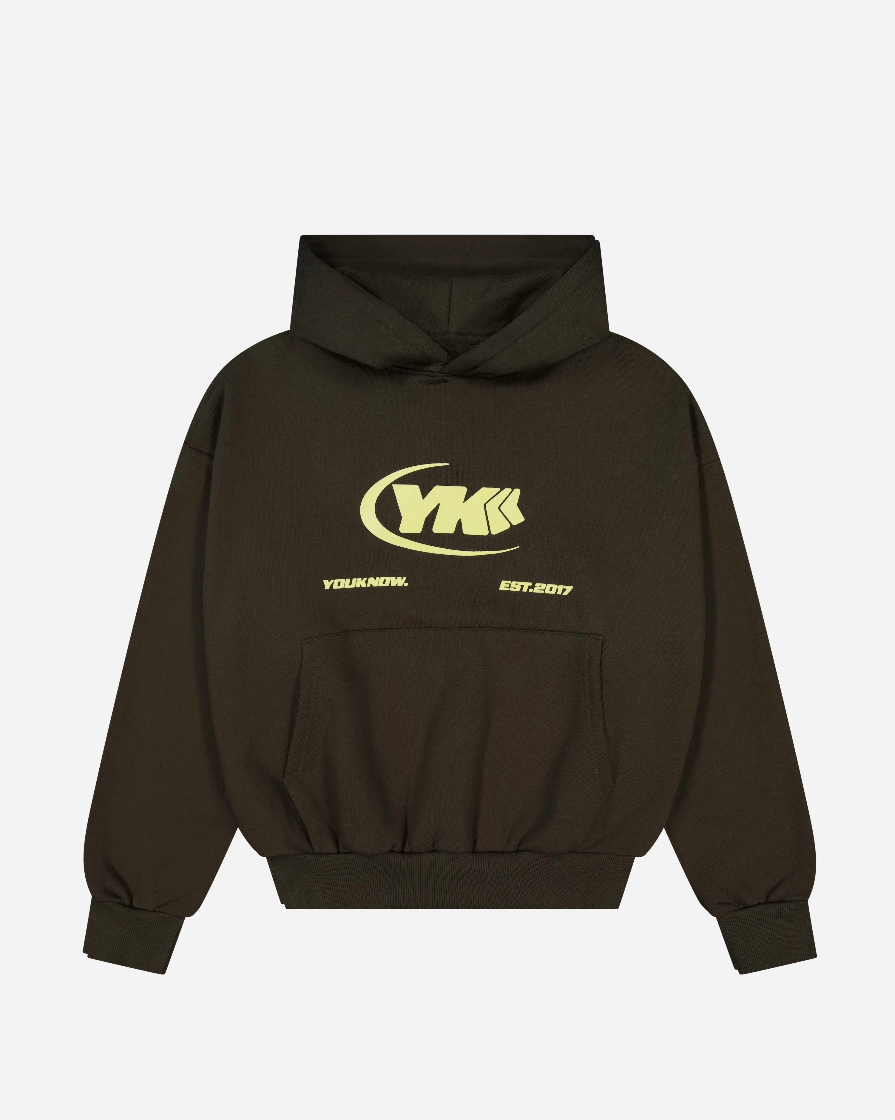 Windproof Inner Layer Drop Shoulder Design Icon Hoodie | Seaweed