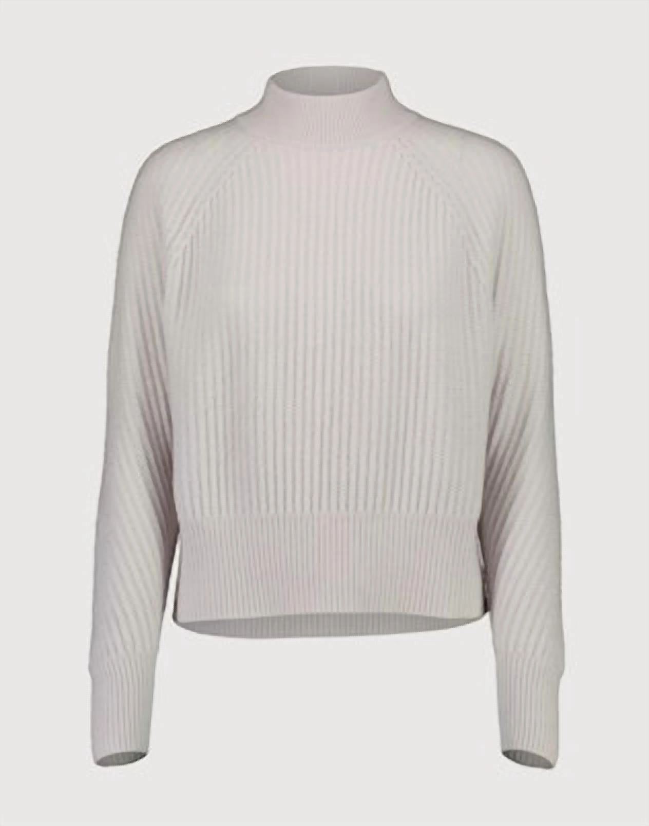 Women's Mockneck Sweater In Alabaster Trendy Wear