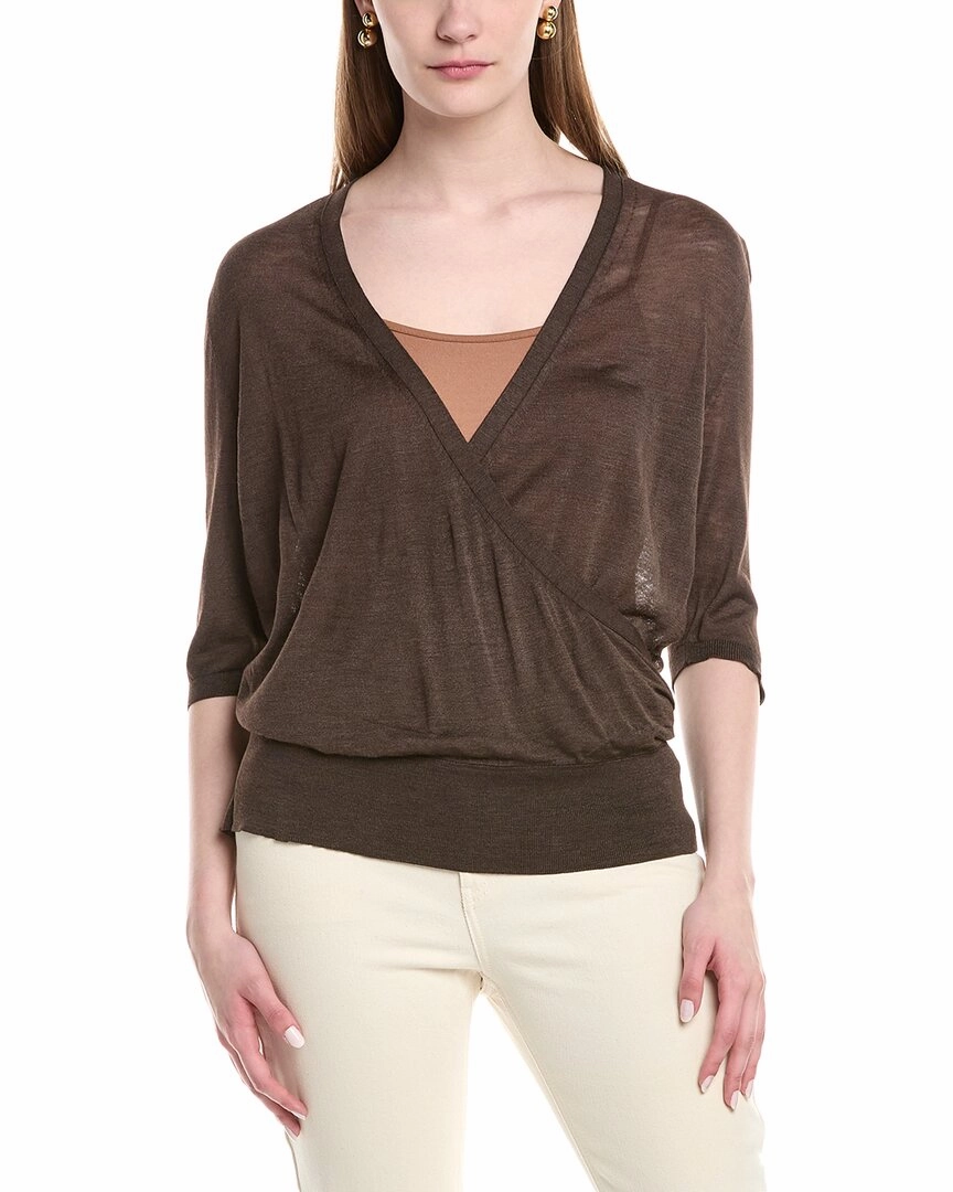 Fashionable Layer Casual Essentials Lafayette 148 New York Silk Wrap Sweater
