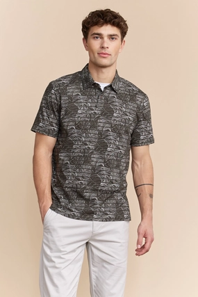 Tropical print stripped polo Light Wear