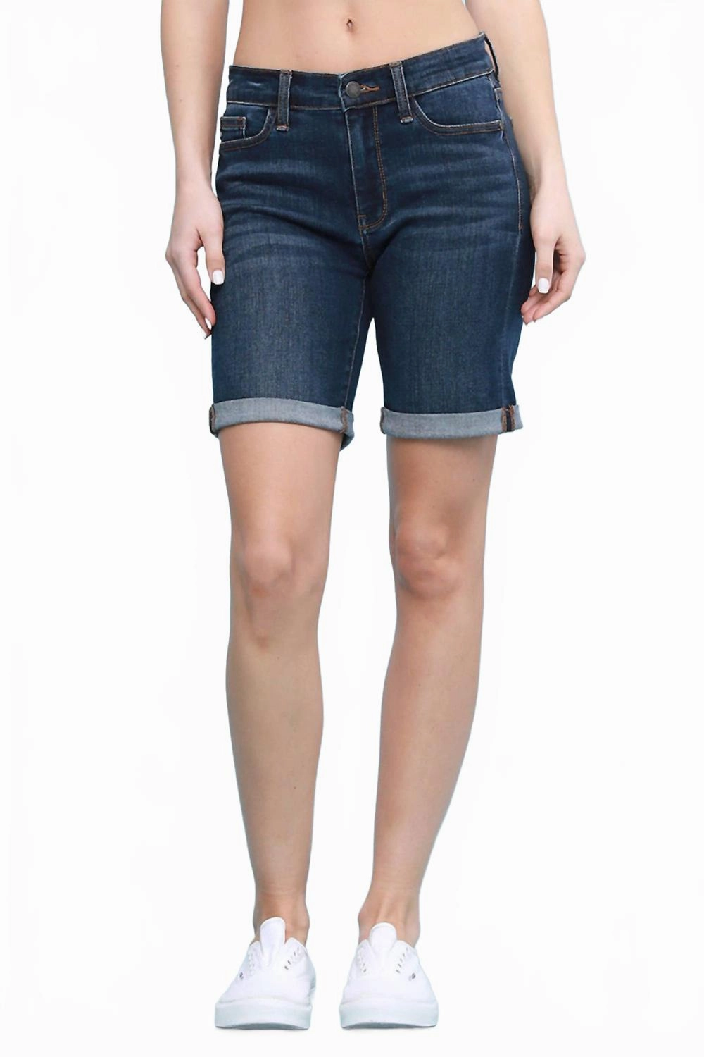Cuffed Bermuda Shorts In Judy Blue Soft Inner Lining