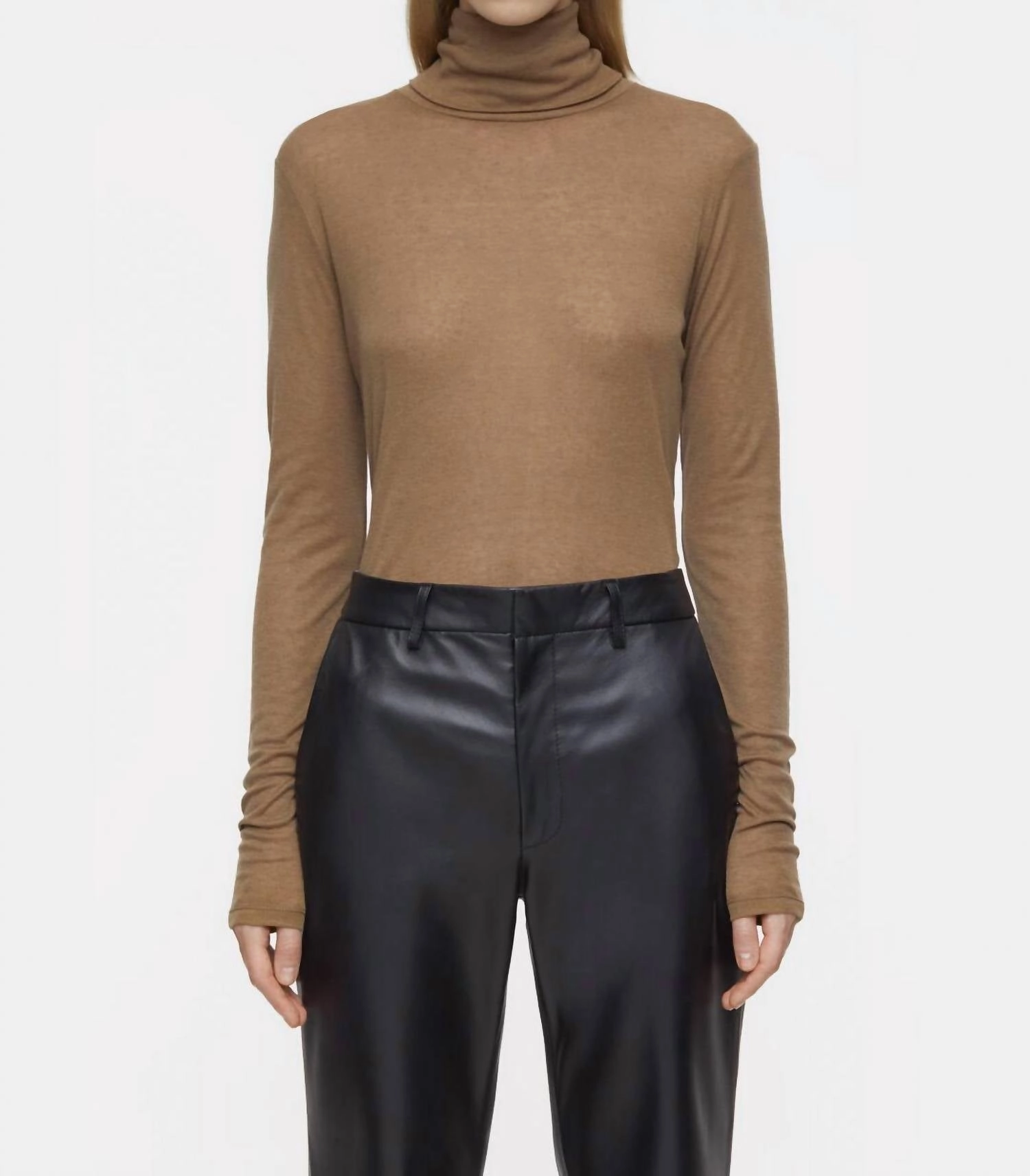 Turtleneck Longsleeve In Old Pine Chic Knit Cold Day Ready