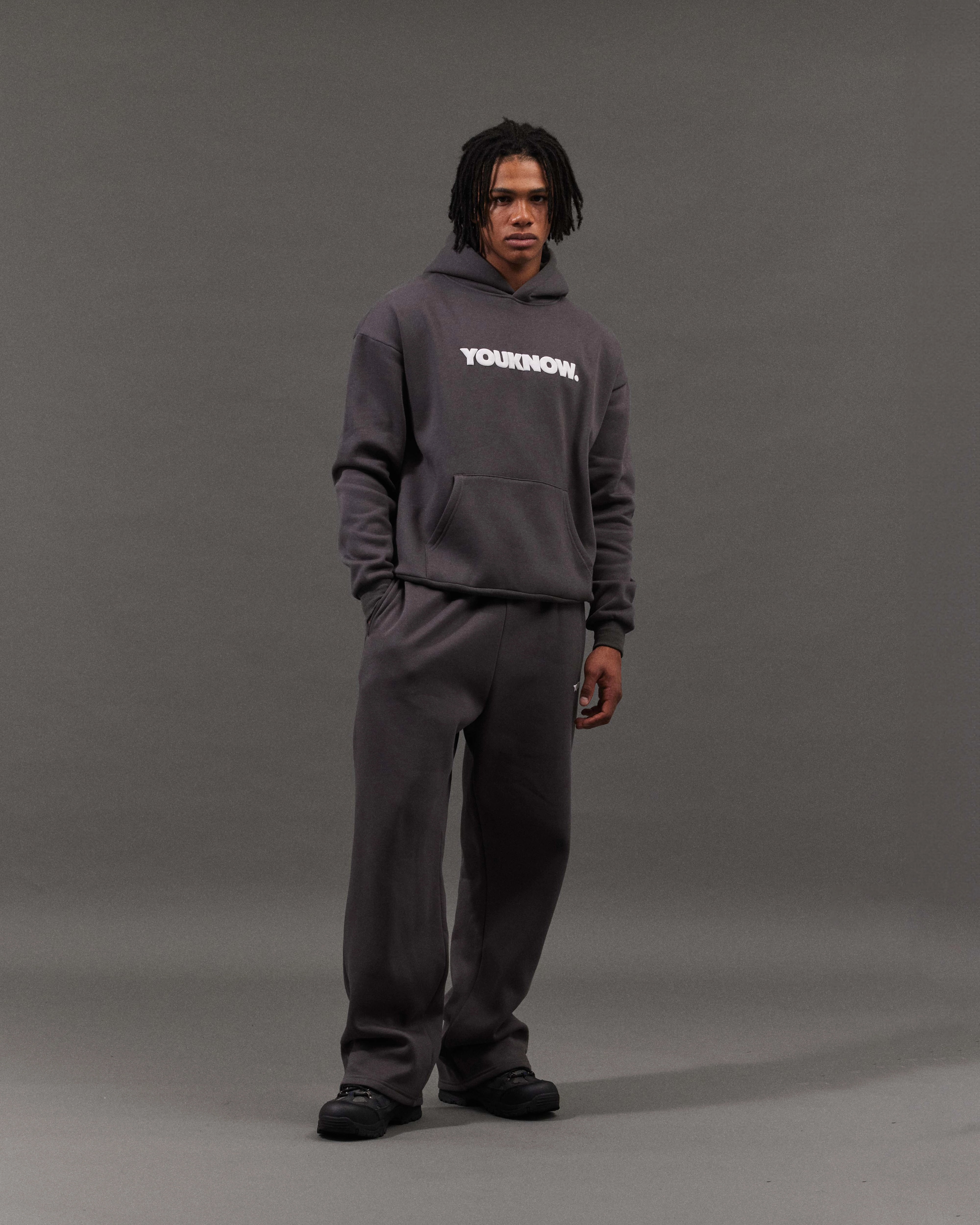 BLOCK WIDE-LEG SWEATPANTS | Slate Laser cut HeatRegulatingLining