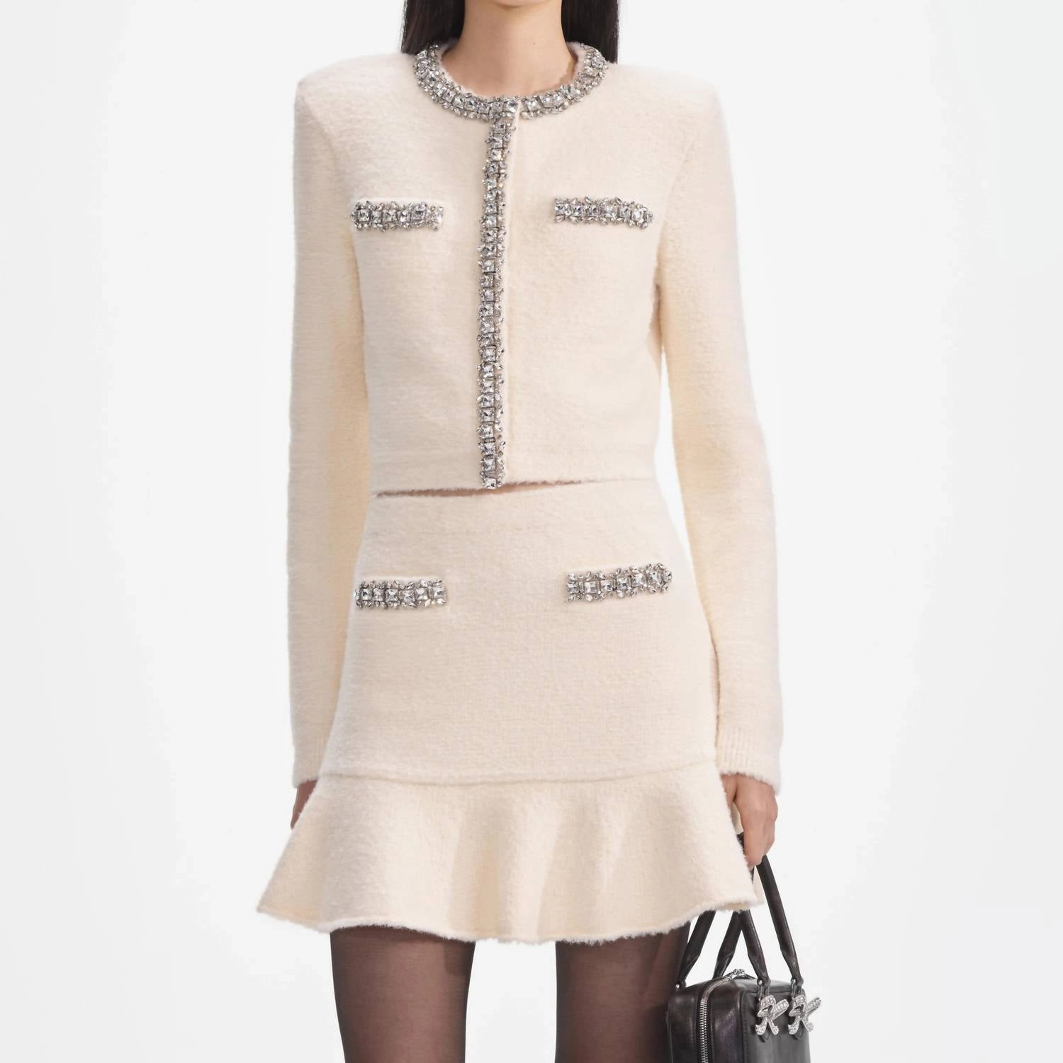 Comfy Warmth Effortless Style Soft Knit Cardigan In Cream