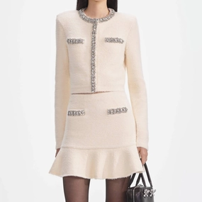 Comfy Warmth Effortless Style Soft Knit Cardigan In Cream