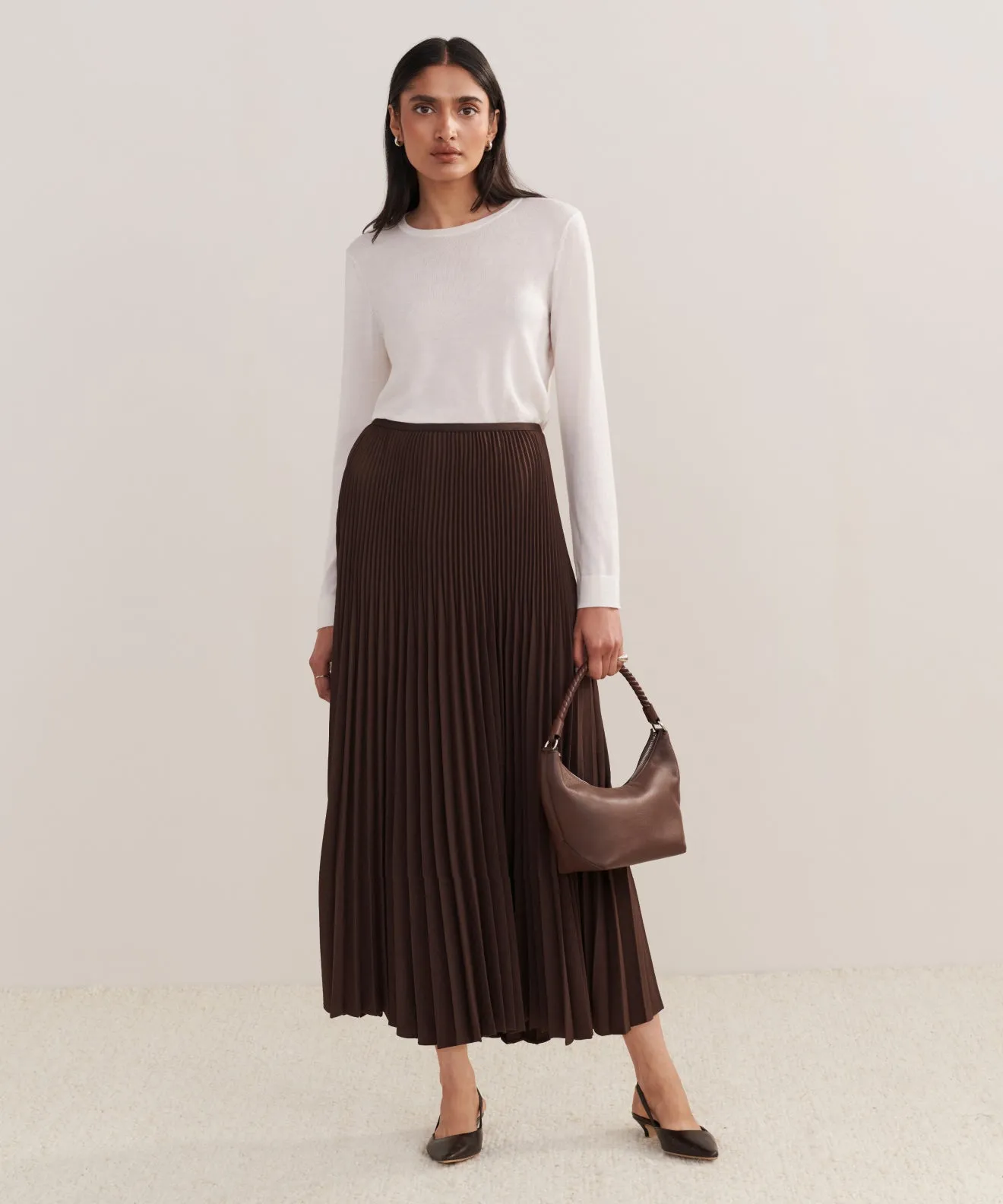Pleated Skirt Transitional Wear Urban Mood