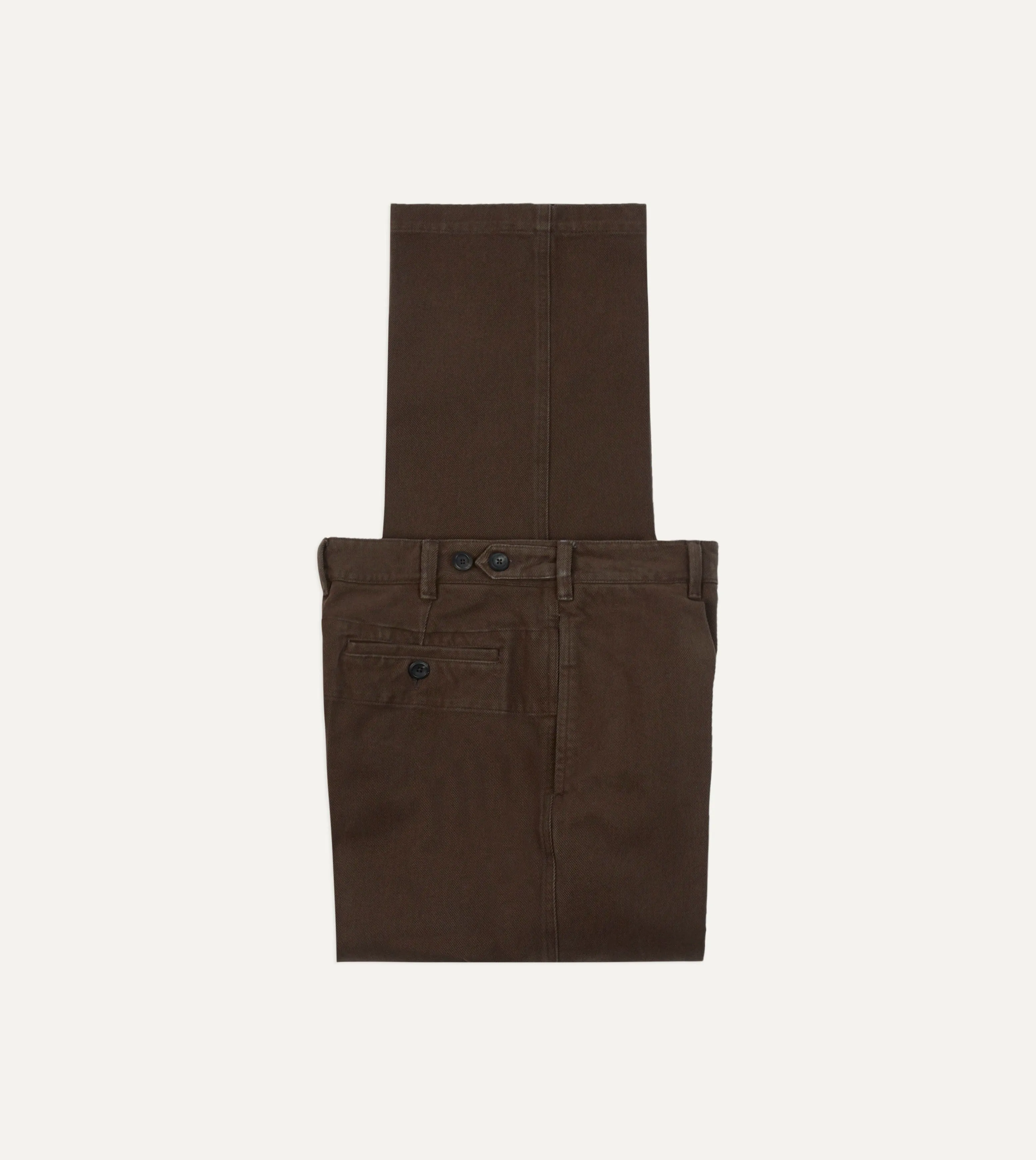 Slim Fit Wear Cocoa Heavy Cotton Twill Games Trousers