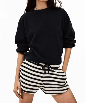 Breathable Cut Finn Striped Short In Black Natural
