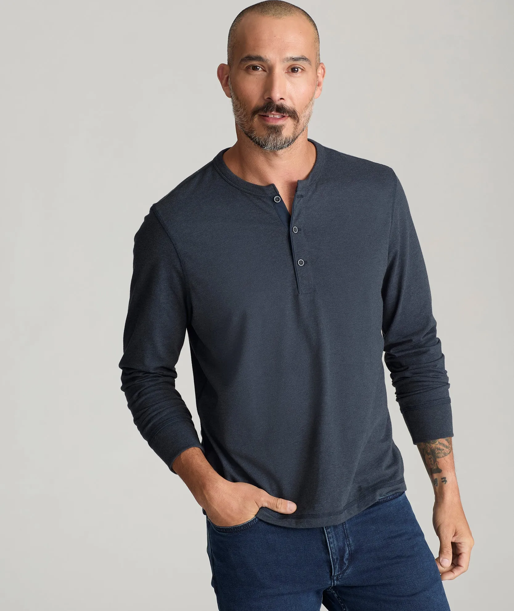 Adult Wear Casual Look Wear Ultrasoft Henley