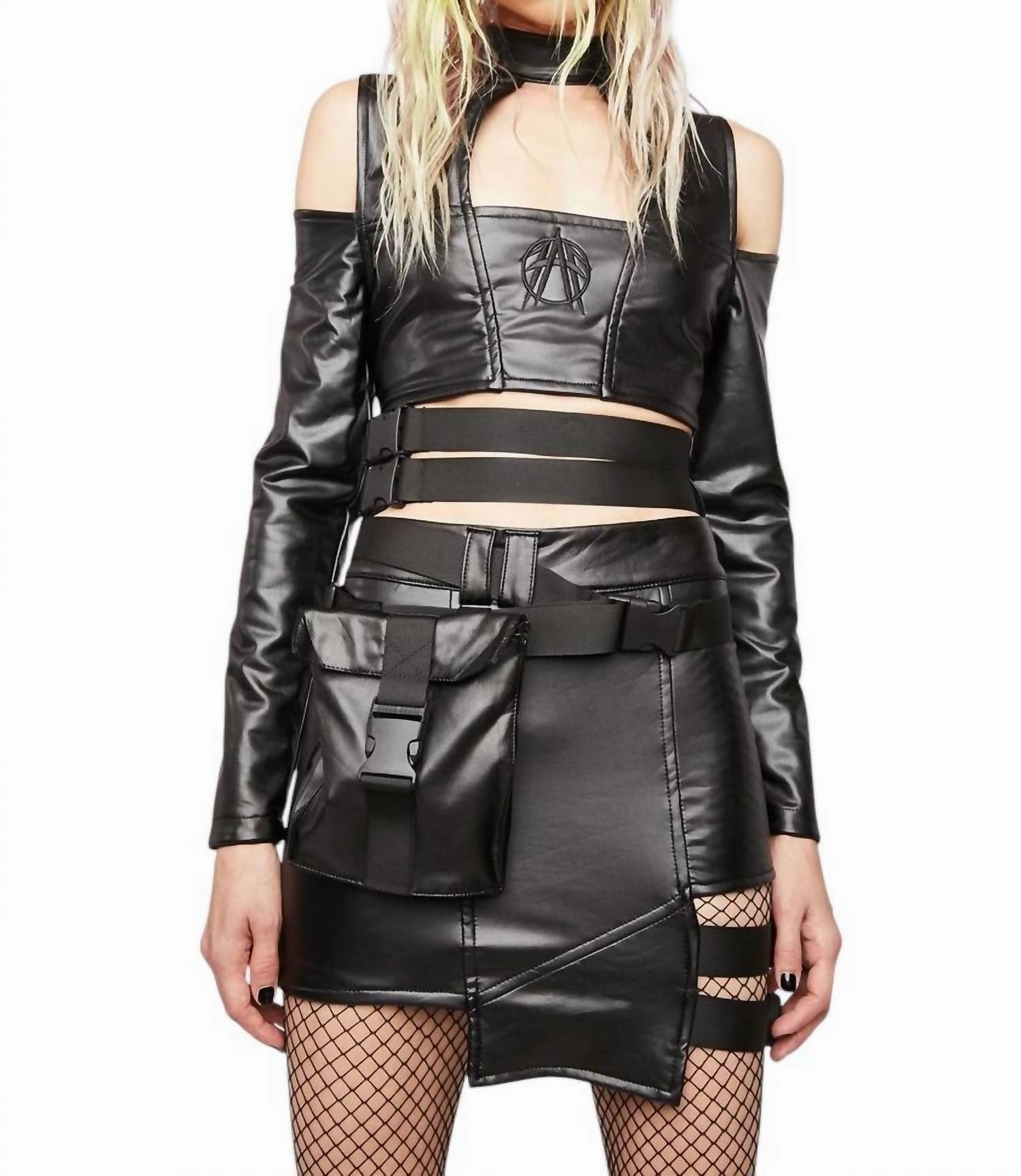Underworld Skirt In Black Adjustable Closure Vibrant Touch