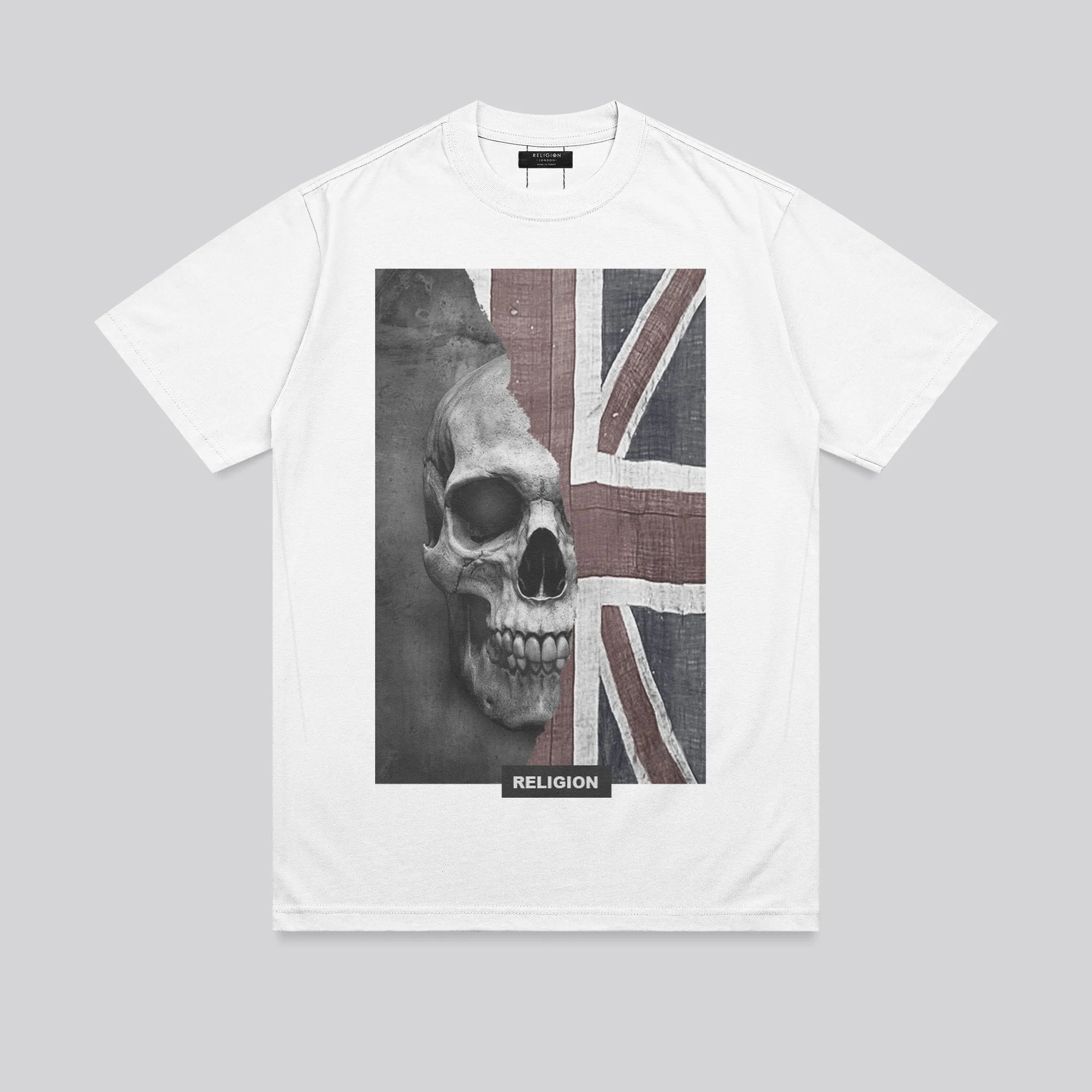 Lightweight Construction Versatile Comfort Wear UNION JACK T-SHIRT WHITE