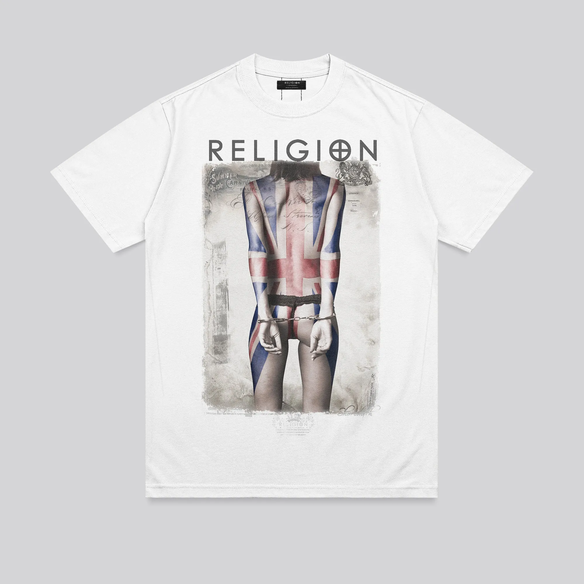 UNION JACK TATTOO T-SHIRT WHITE Classic Layering