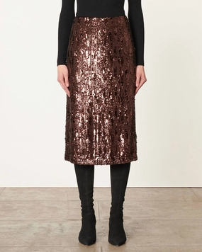 Dirma Midi Skirt In Cafe Bold Statement