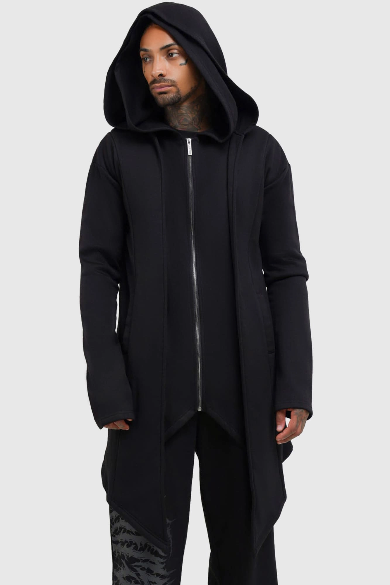 Non Fade Technology Flexible Hood urban vibe Hardcoded Poetry Longline Hoodie